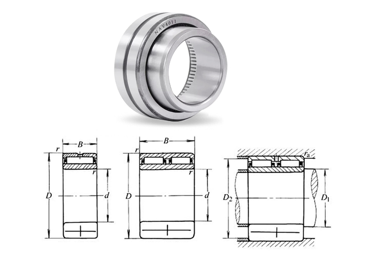 Precious Machined Needle roller bearing RNAV4916 80*110*30mm Machine Tool Spindle Bearing
