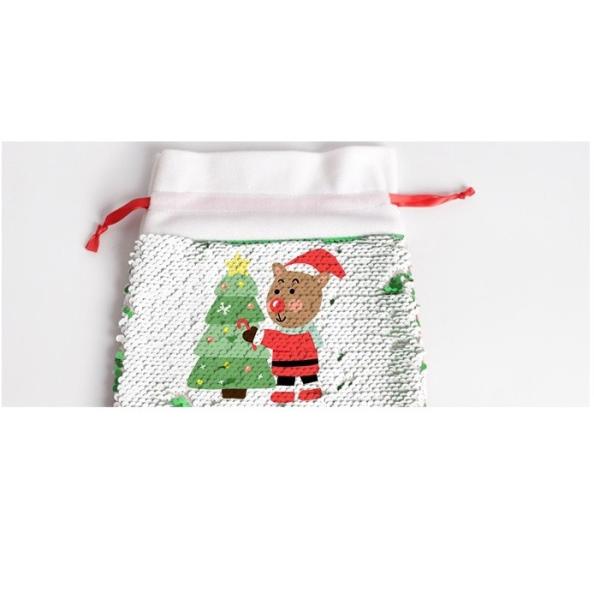 Customizable Sublimation Christmas Bags Santa Claus Gift Bag