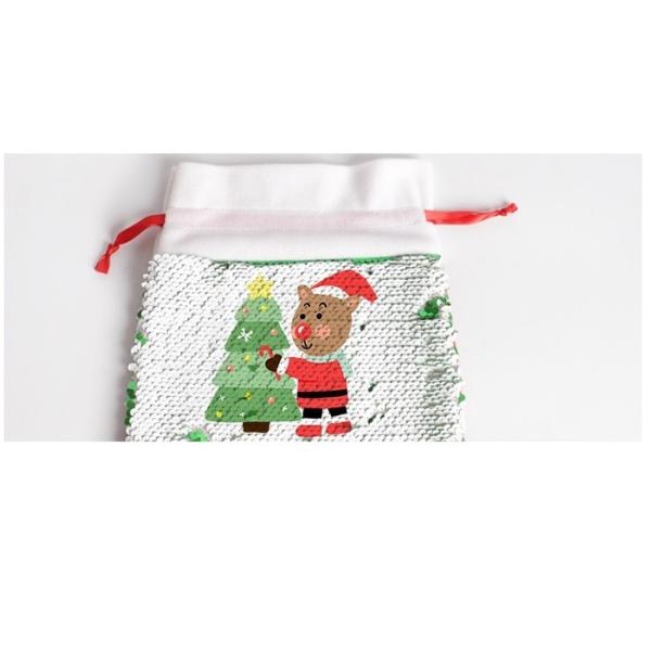 Customizable Sublimation Christmas Bags Santa Claus Gift Bag