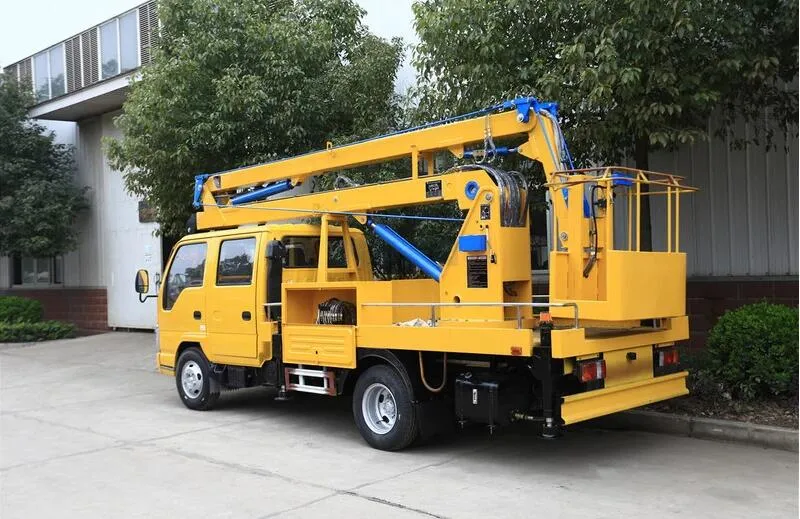 ISuzu Double Row 14m 16m Aerial Lift Truck For Cherry Picker