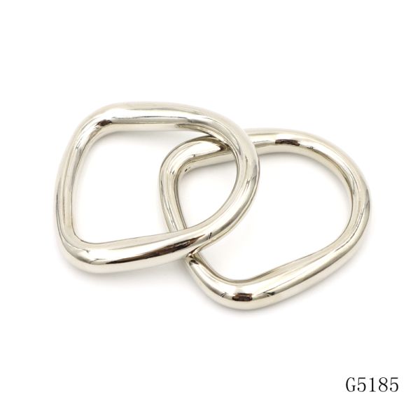 Unique Design Custom Window Shape Metal D Ring 35.5mm Heavy Duty Bag Metal Buckle Hardware