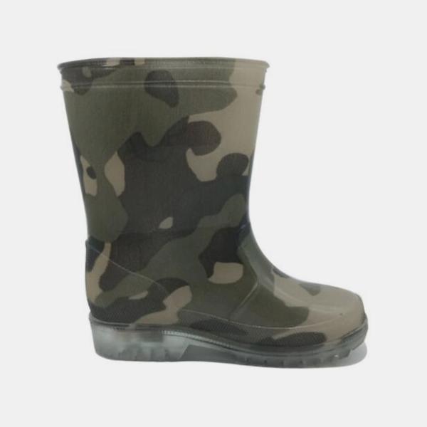Oil Proof Kids Light Up Rain Boots , 35EU Boys Camo Rain Boots