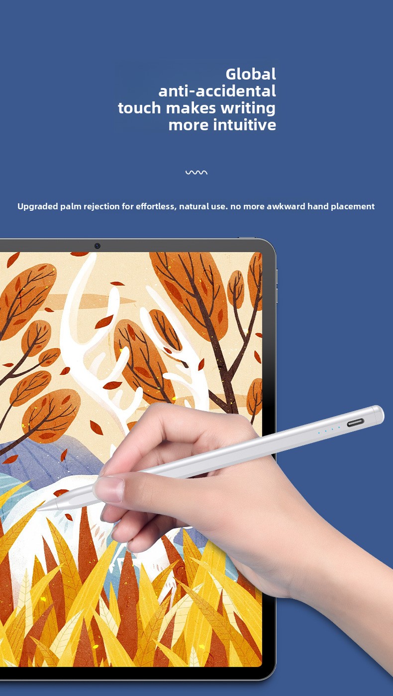 Metal Capacitive Pen for Touch Screen Painting and Handwriting Compatible with Active iPad and for Pencil Adsorbable
