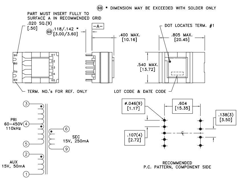 750342671 SMPS Flyback Transformer для гаража