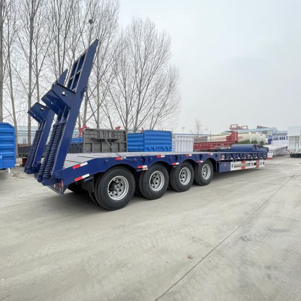 3 4 Axles Lowbed Semi Trailers Truck lowboy Trailer semi for Heavy Duty Transportation