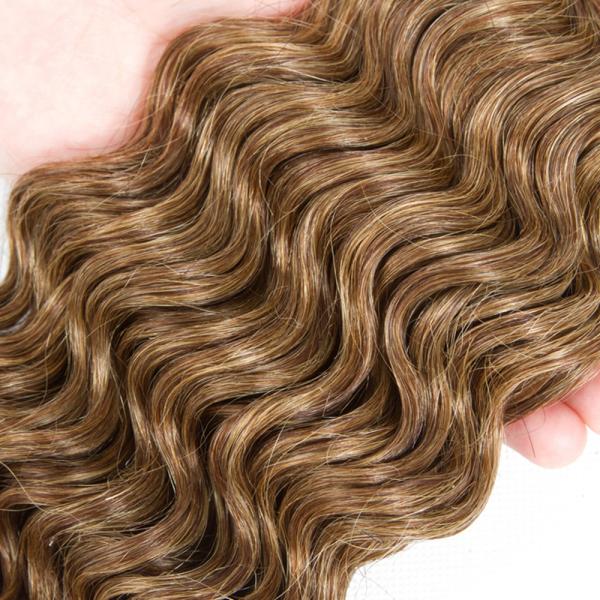 P4/27 Piano Color Deep Wave Brazilian Remy Hair Weave Unprocessed Human Hair Extensions