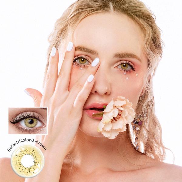 KSSEYE Amber Brown Colored Contacts 14mm For Big Eye