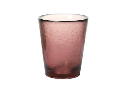 Hand Pressed 95mm Colored Glass Candle Holder With Customized Logo