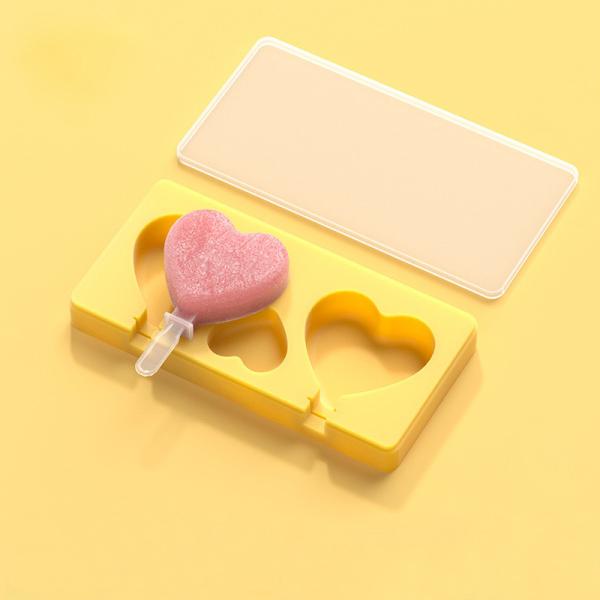 MHC Heart Shape Ice Cream Molds Large Silicone With Sticks Popsicle For Kids Toddlers