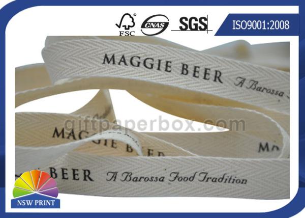 Acessórios de empacotamento impressos personalizados da fita do algodão para a embalagem da roupa