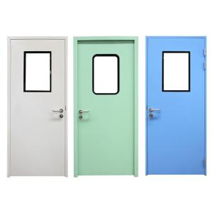 Modern Polymer Cleanroom Steel Door with Double Glazing and Sound Insulation for