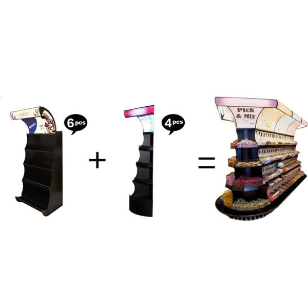 Выставочная витрина легкой закускы шельвинг продовольственного магазина торгового центра с рекламировать светлую коробку