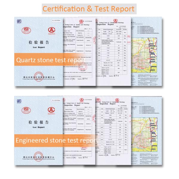 Pure White Quartz Bathroom Vanity Tops Eased / Other Edge Optional