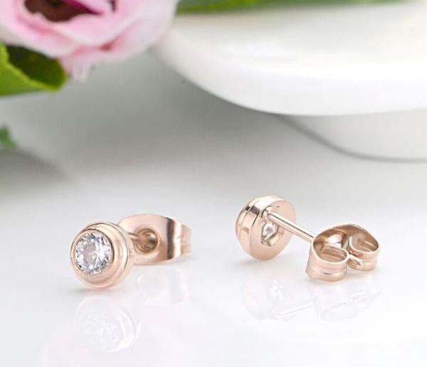 Diamond Earring Fashion Jewelry Stud Earrings Stainless Steel Diamond Erring for Girs