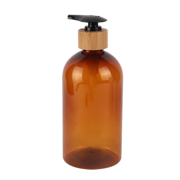 200ml 300ml 500ml Cosmetic Lotion Bottle 7oz 10oz 16oz Refillable Amber PET Lotion Bottle