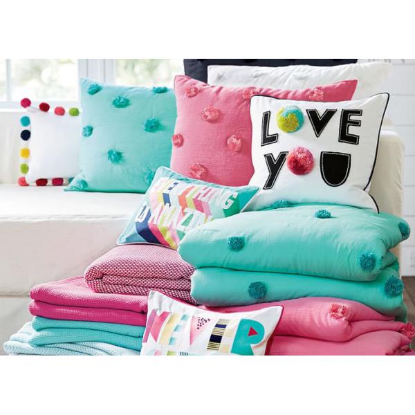 Customized Handmade Cute Twin Size Bed Sets 3pcs 100% Cotton For Teenage