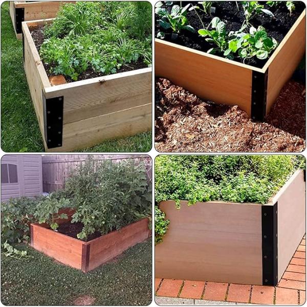 Brackets de esquina de cama de jardín de estilo americano ideal para jardines de flores o verduras