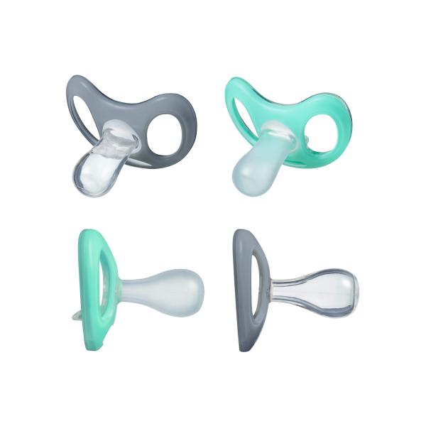 Set of Lightweight Adorable Soft Medical Grade Silicone Pacis for Newborns and Babys 0-2Yrs