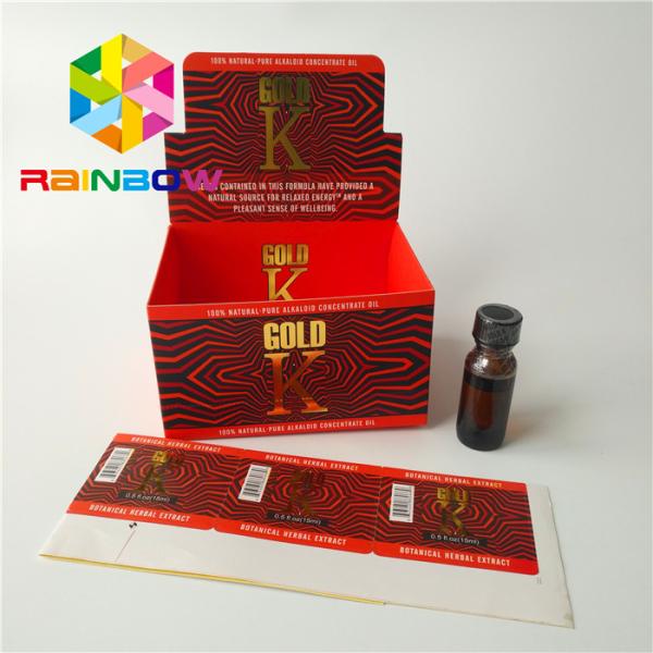 CBD Essential Oil Bottle Packaging Box Low Moq Custom Printing 1oz 2 Oz Recycled Card Paper