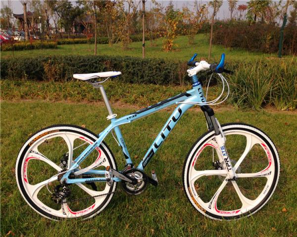Godd quality OEM special 6 spoke one wheel Shimano 21 speed light 6061 aluminium mountain bicycle for travel