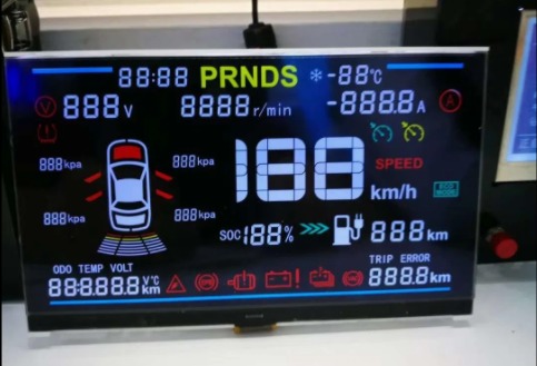 Módulo de pantalla LCD VA de vidrio personalizado Vatn Tn Htn Segmento de temperatura LCD