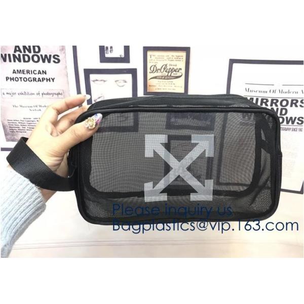 Portable Waterproof Travel Makeup Organizer Bags,Mesh Transparent Design Toiletry Bag for Women Toiletry Bag Makeup Bag