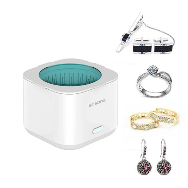 SS Ultrasonic Jewelry Cleaner Super Sonic Denture Cleaning Machine Small Light Cube Structure
