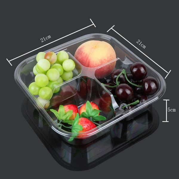 Плод упаковывая коробку еды 5cm устранимую пластиковую с рассекателем