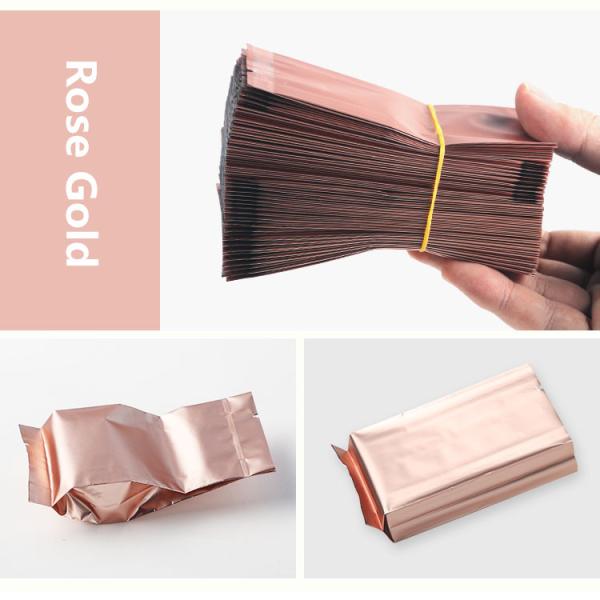 50x105x20mm Aluminum Foil Side Gusset Bags Heat Sealing For Tea Cereals Spice Sugar