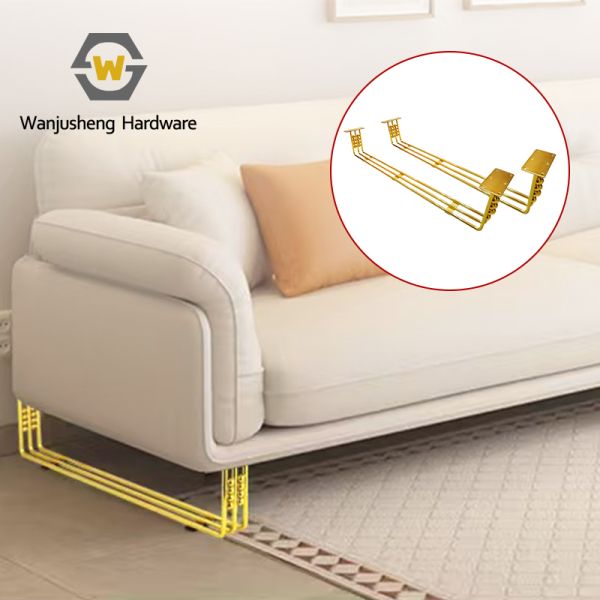 Light Luxury Furniture Legs Gold Cabinet Feet Household Sofa Metal Base Frames Long Iron Sofa Legs