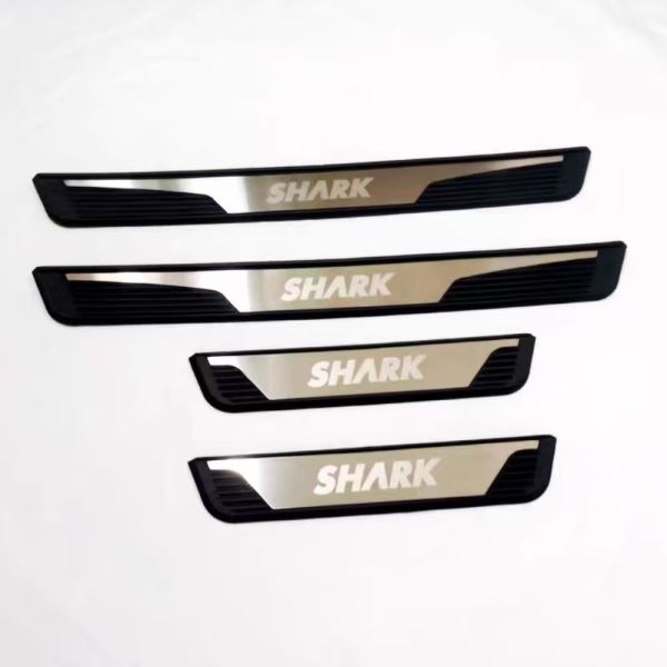 For BYD SHARK 2024 2025 Black ABS Door Sill Protector Scuff Plate Anti-Scratch Welcome Pedal Guard Interior Accessories