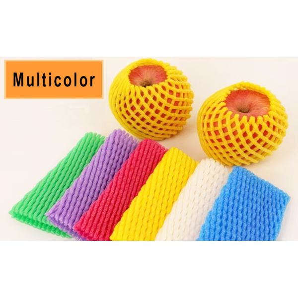 Fruit Foam Mesh Wrap Premium Quality Eco-Friendly Polyethylene Foam Fruit Nets For Fresh Produce Protective Packaging Agriculture Storage Shockproof Foam Protective Cover, Orange, Apple, Pear, Peach