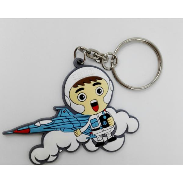 Brasil Football Fans PVC Rubber Keychain Durable Metal Chain 25mm / 28mm