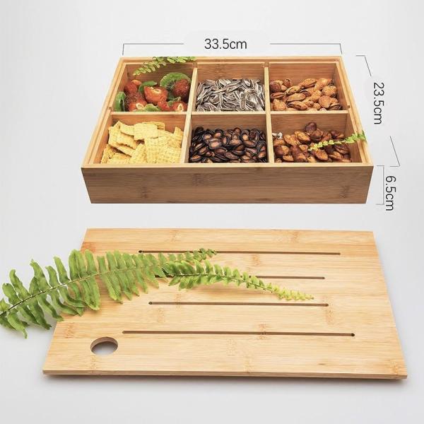 Caixa de madeira Lidded removível do quadrado para o armazenamento seco 41*31*24cm do fruto