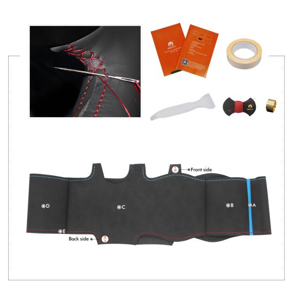 Customized Hand Stitching Steering Wheel Cover for BMW 5 Series i5 G60 G61 2023 2024