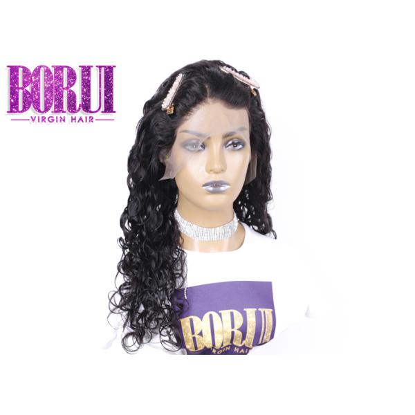 Natural Wave Full Lace Human Wigs Hairline Brazilian Swiss Lace Soft Smooth