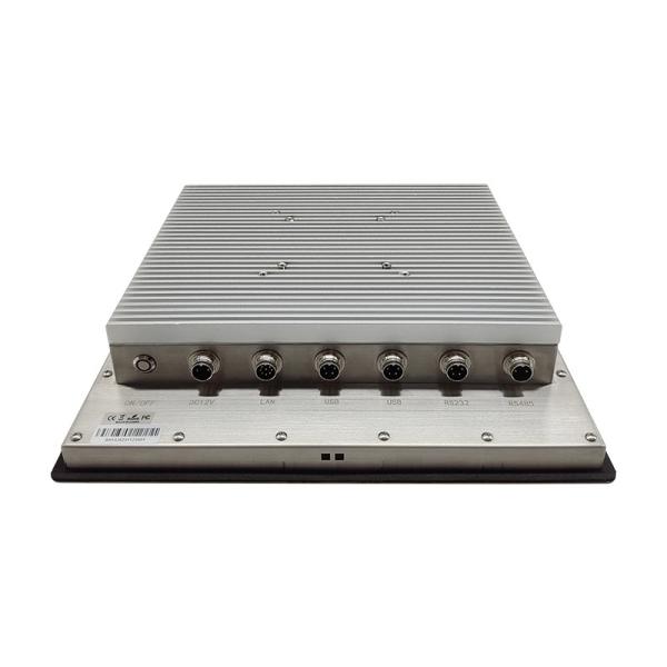 PC industriel RFID avec écran tactile capacitif étanche IP65 de 12,1 pouces, boîtier en acier inoxydable, 1000 nits, I5-8250U