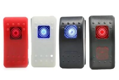12V 24V Illuminated Blue Led Light Symbol Waterproof Laser On/Off Boat Rocker Switch For Car Boat Marine RV