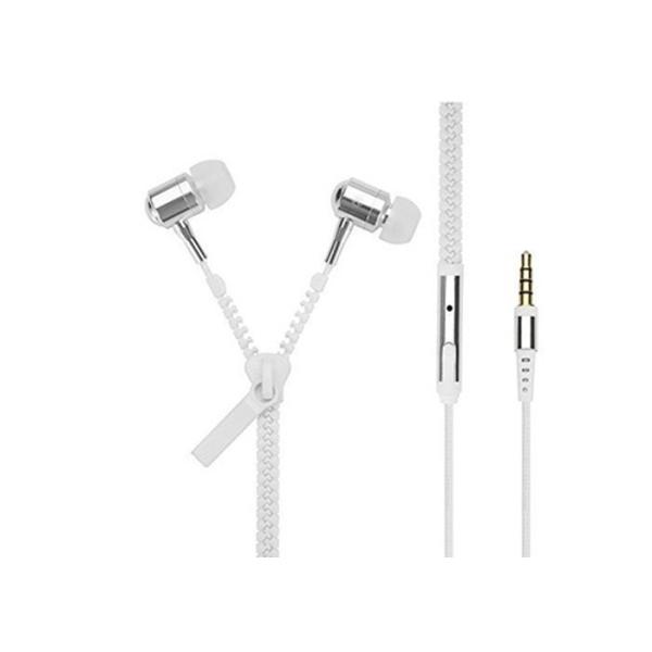 Durable Custom Fit Headphones , Black / White Wired Earphones With Mic