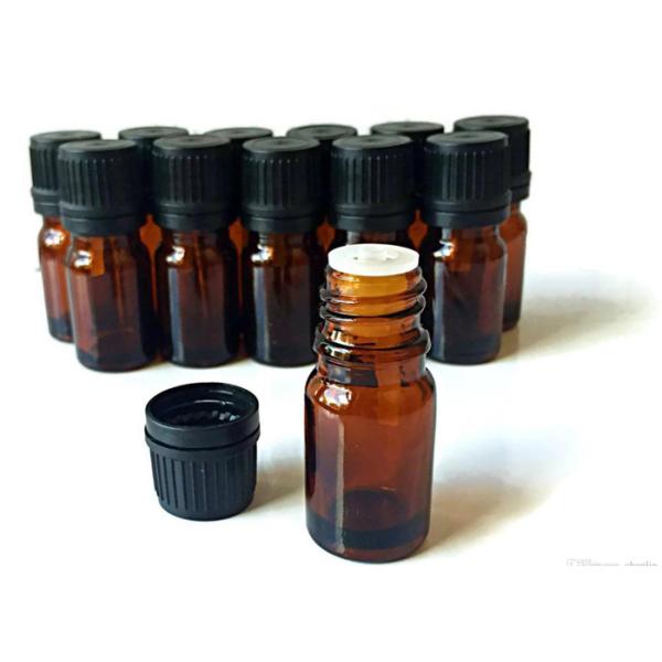 Aromatherapy Essential Oil Glass Bottle Boston Round Shaped For Serum