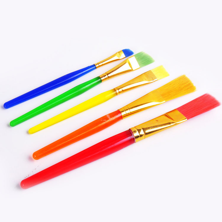 5pcs factory price wholesale plastic barrel art brush nylon painting brush