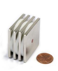Strong Rare Earth Neodymium Permanent Magnets Block N52 50mm x 50mm x 25mm