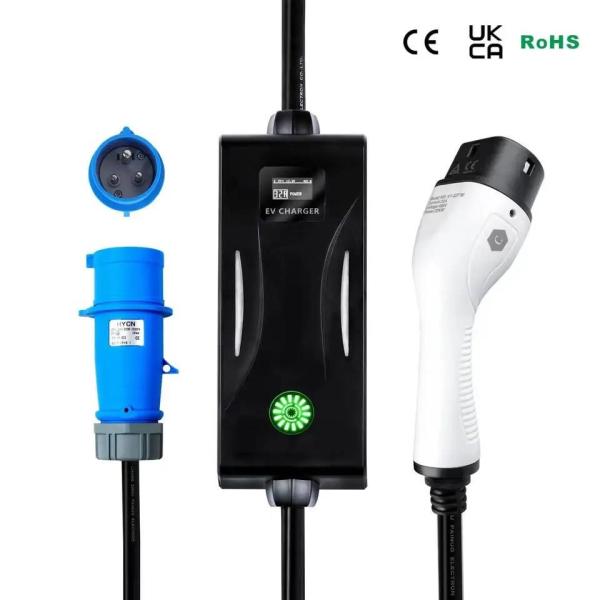 EVCOME Portable Ev Charger  With 5M Or Customized Cable  SAE J1772 & IEC 62196 & GBT 20234