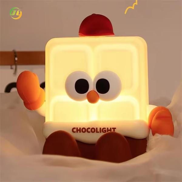Cute Yellow Warm Silicone Night Light for Bedside Companion Lamp