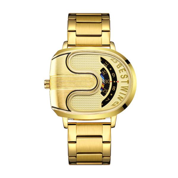 Colors Dial Stainless Steel Watch with Quartz Movement Technology
