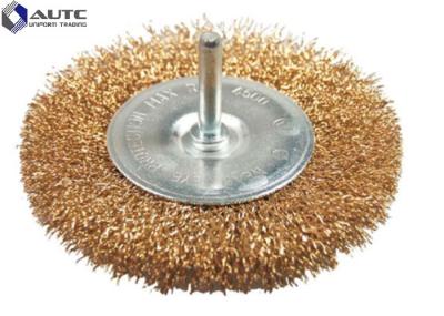 4 escova frisada 100mm da roda do fio com o bronze de aço inoxidável da pata revestido