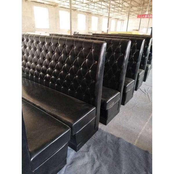 Изготовленная на заказ кнопка мебели ресторана Tufted черная коммерчески будочка Seathing
