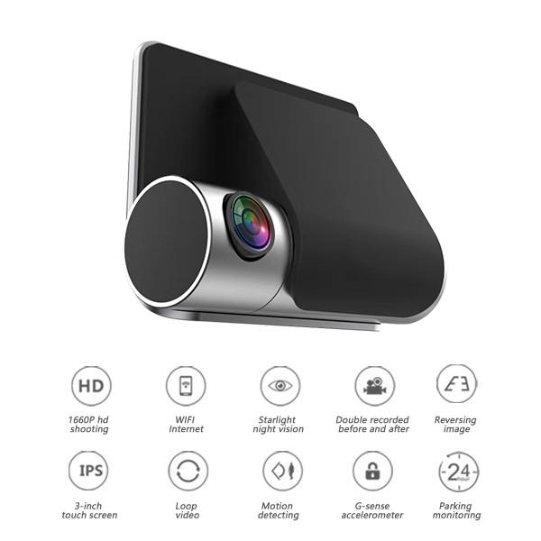 Monitor de estacionamento gravação de ciclo Full HD carro DVR 1080p Dashcams para carros