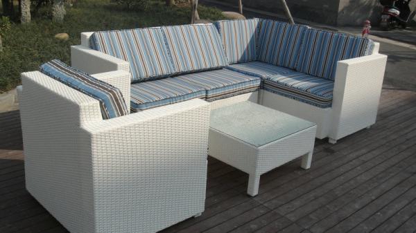 6pcs sectional garden wicker sofa furniture outdoor rattan sofa set