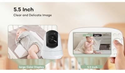 Caméra à 2 voies Moniteur bébé sans fil haute définition Moniteur bébé Caméra détection de mouvement